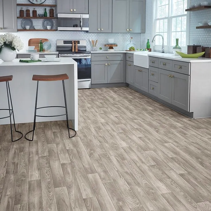 Mohawk 12-ft W Cut-to-Length Willow Lake Oak Wood Look Low-Gloss Finish Sheet Vinyl, photo 3 of 3