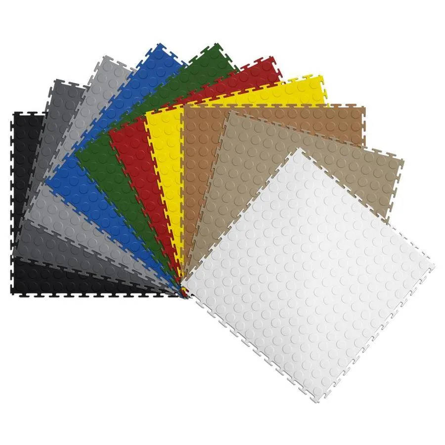 Perfection Floor Tile Coin 8-Piece 20-1/2 in x 20-1/2 in Light Gray Raised Coin Garage Floor Tile, photo 4 of 20