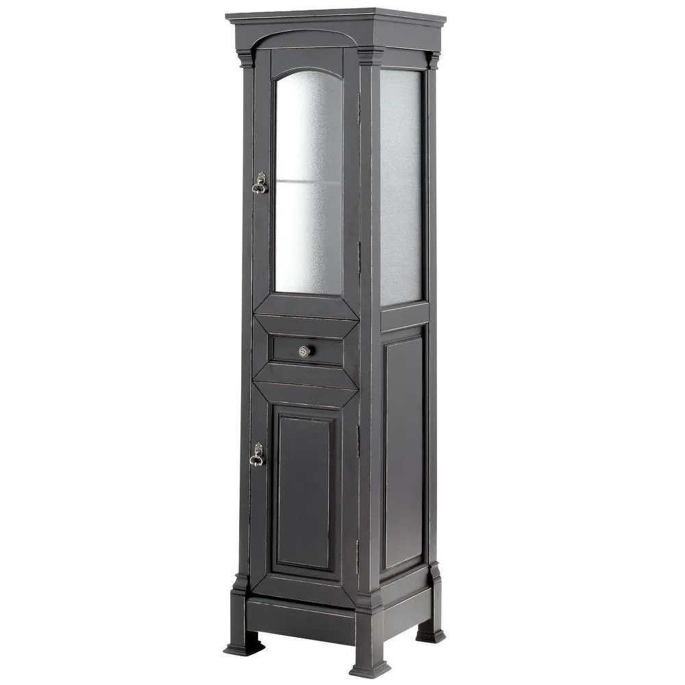 Andover 18 in. W x 16 in. D x 65 in. H Bathroom Linen Storage Tower Cabinet in Antique Black, photo 5 of 10