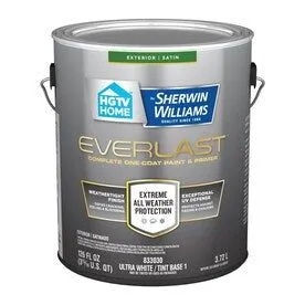 Everlast Ultra White/Base1 Satin Exterior Tintable Paint