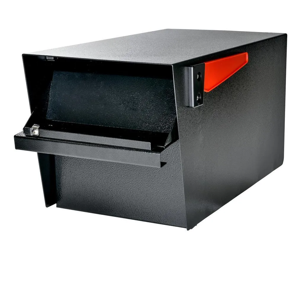 Mail Boss Mail Manager Street Safe Black Post-Mount Mailbox with High Security Reinforced Rear Locking System, photo 6 of 13