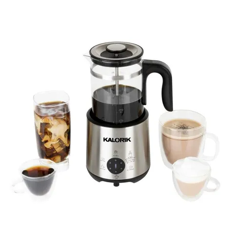 Bartista 3-Cup Stainless Steel Electric French Press Coffee Maker
