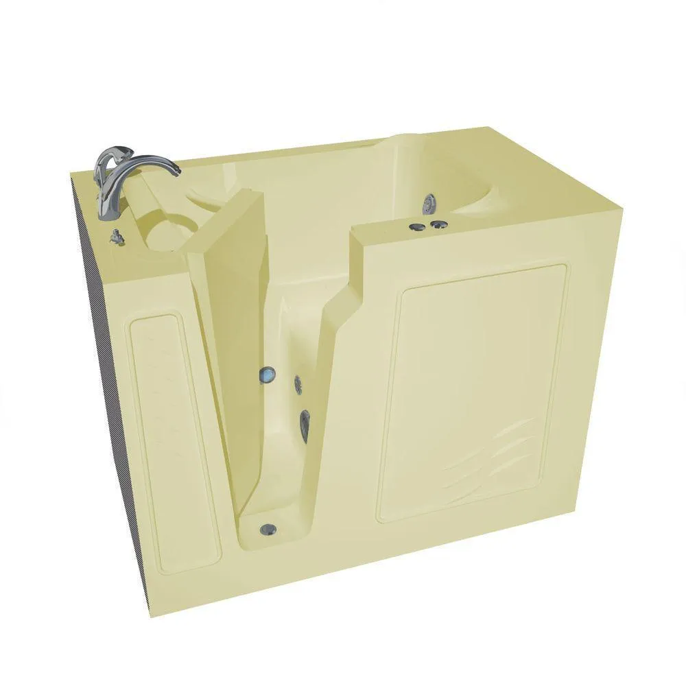 Universal Tubs Nova Heated 4.5 ft. Walk-In Whirlpool Bathtub in Biscuit with Chrome Trim, photo 11 of 52