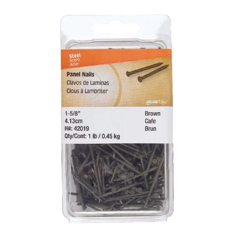 1-5/8 in. Panel Nails, Flat Head (Brown)
