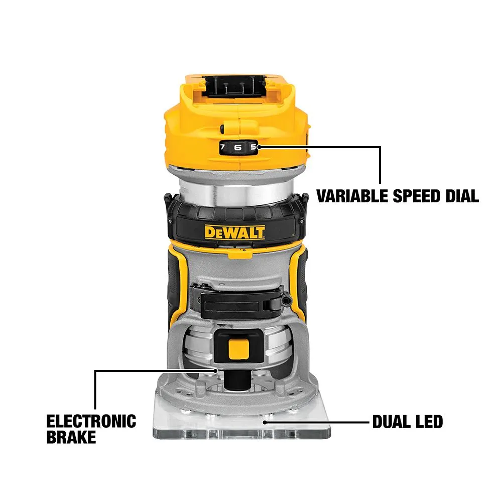 DEWALT 20V MAX XR Li-Ion Cordless Brushless Jigsaw (Tool-Only) w/Bonus Bare 20V Brushless Router and 20-V Li-Ion Battery 5.0Ah, photo 6 of 13