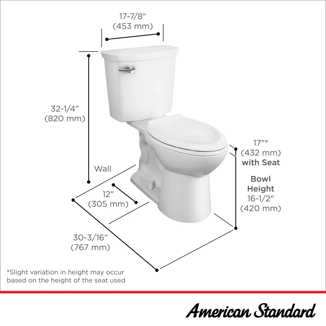 American Standard Homestead VorMax White WaterSense Elongated Chair Height 2-Piece Toilet, 12-in Rough-In (ADA Compliant), photo 15 of 17