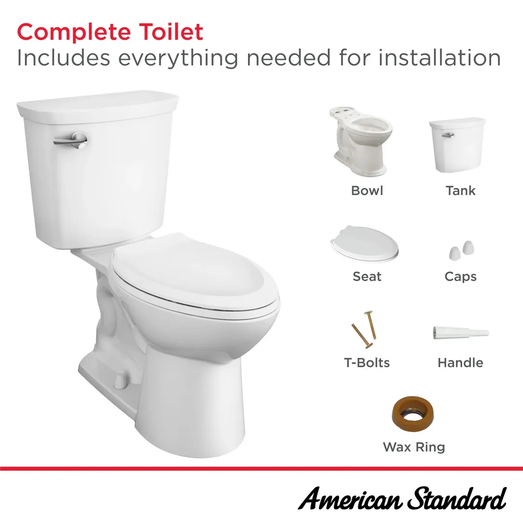 American Standard Homestead VorMax White WaterSense Elongated Chair Height 2-Piece Toilet, 12-in Rough-In (ADA Compliant), photo 16 of 17