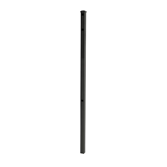 IronCraft Berkshire/Orleans Deluxe 79 in. Black Aluminum Fence End/Gate Post with Flat Cap, photo 2 of 3