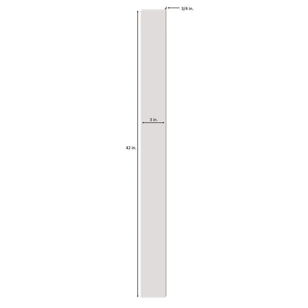 Brookings 42 in. x 3 in. Cabinet Filler Strip in White, photo 2 of 8