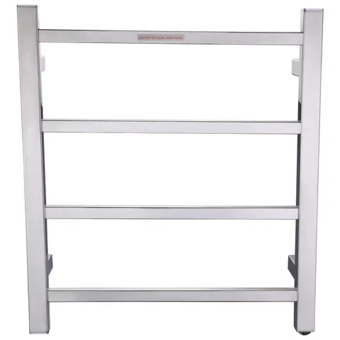 Polished Chrome Plug-In Wall Mount Towel Warmer, 17.71 × 19.69 in