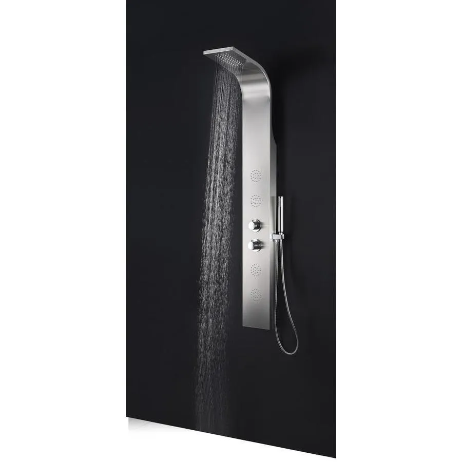 ANZZI Prairie Brushed Steel 4‑Spray Shower Panel System with 3‑Way Diverter Valve (Valve Included), photo 4 of 14