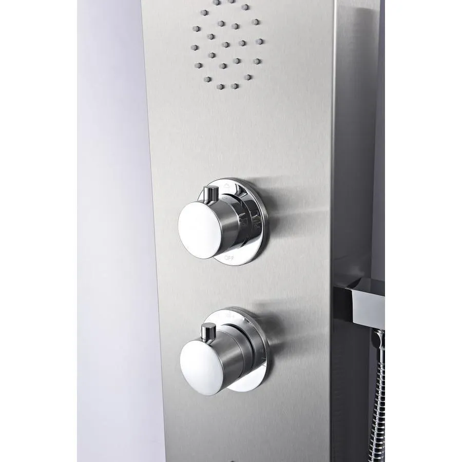 ANZZI Prairie Brushed Steel 4‑Spray Shower Panel System with 3‑Way Diverter Valve (Valve Included), photo 5 of 14