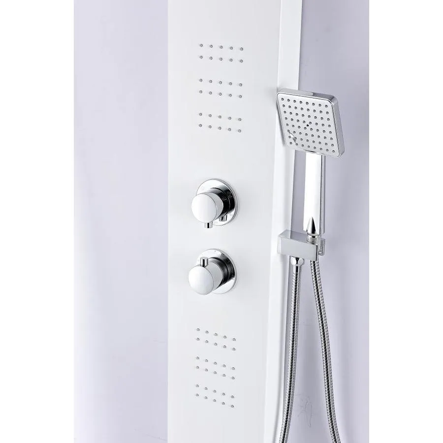 ANZZI Arena White 2-Spray Shower Panel System (Valve Included), photo 9 of 13