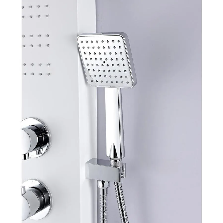 ANZZI Arena White 2-Spray Shower Panel System (Valve Included), photo 7 of 13