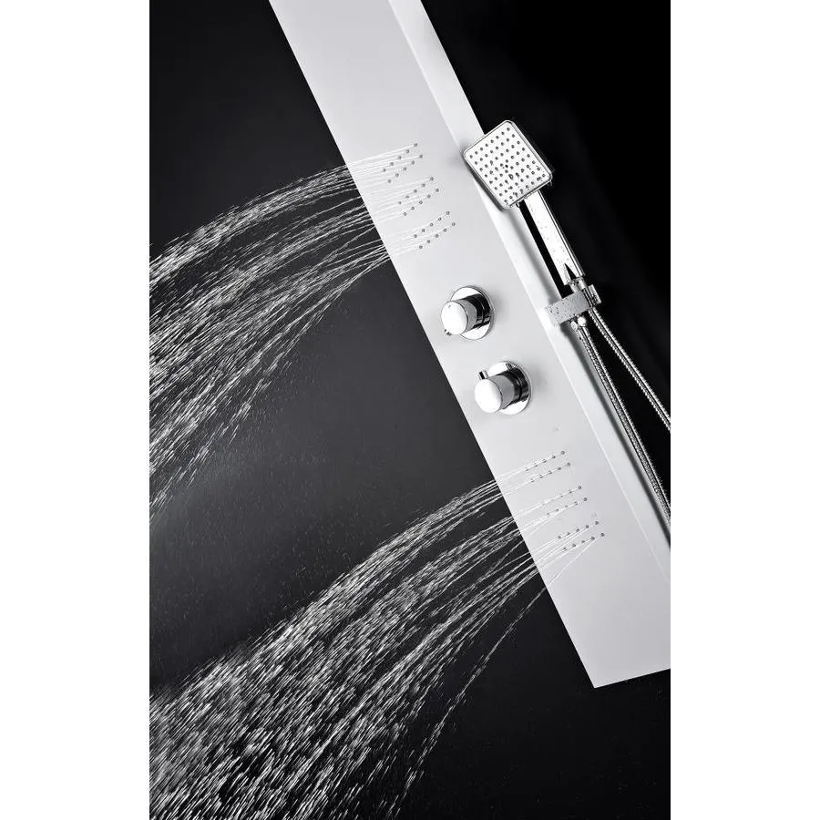 ANZZI Arena White 2-Spray Shower Panel System (Valve Included), photo 2 of 13