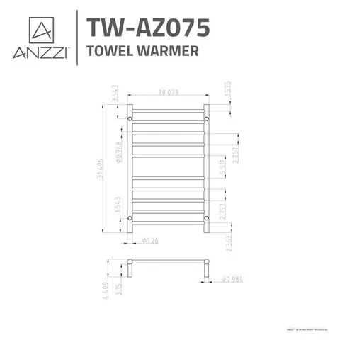 Polished Chrome Plug-In Wall Mount Towel Warmer