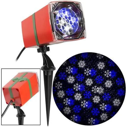 LightShow Swirling White/Blue LED Snowflakes Christmas Indoor/Outdoor Light Show Projector, photo 3 of 3
