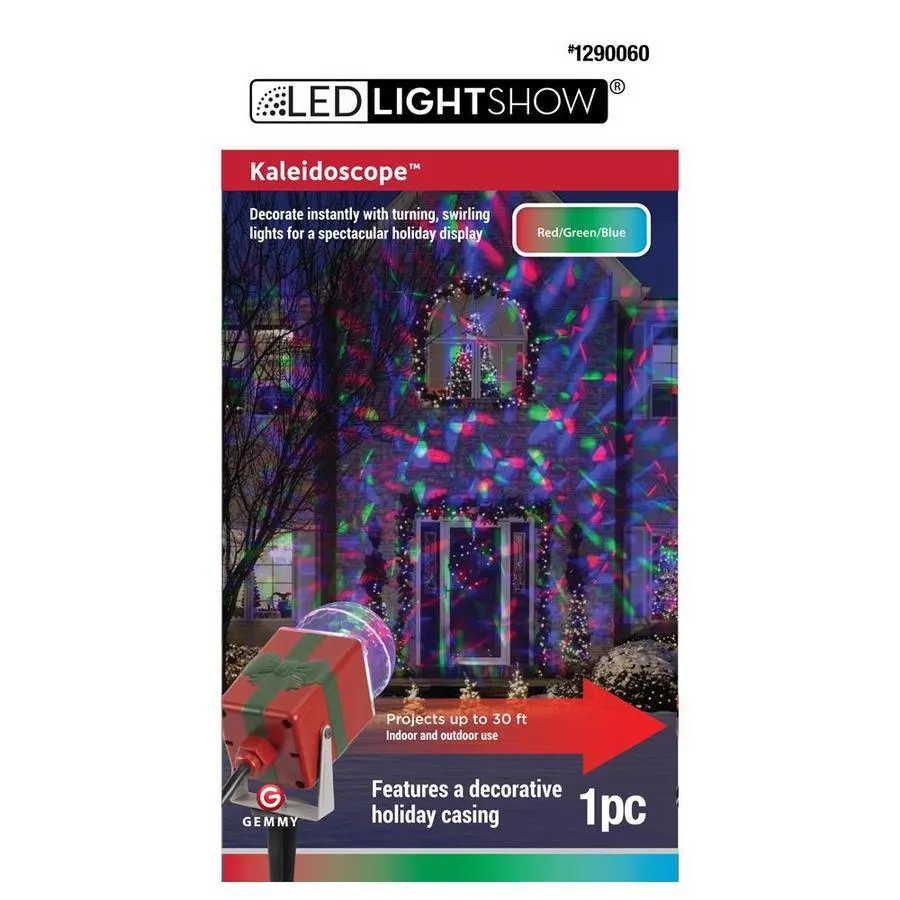 LightShow Swirling Blue/Red/Green LED Kaleidoscope Christmas Indoor/Outdoor Light Show Projector, photo 2 of 3