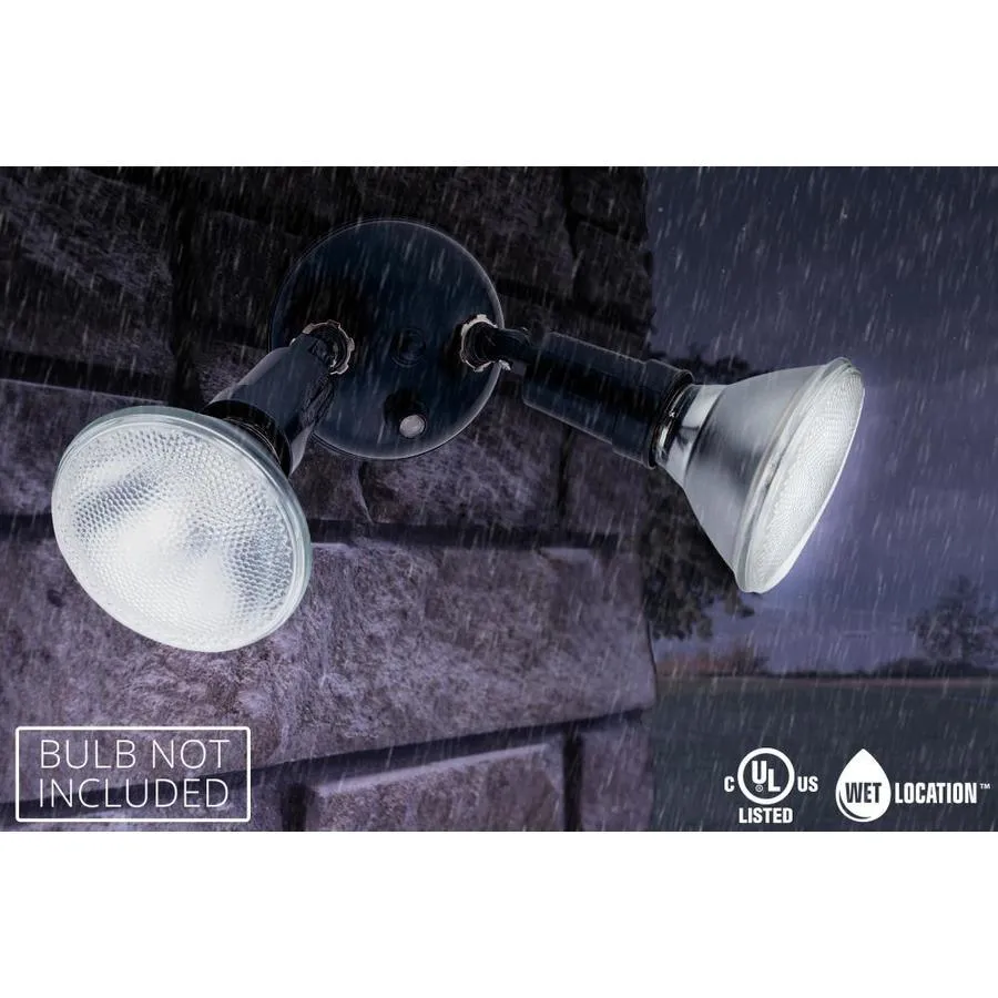 Lithonia Lighting 3.25-in 2-Head Incandescent Bronze Switch-Controlled Flood Light, photo 3 of 5