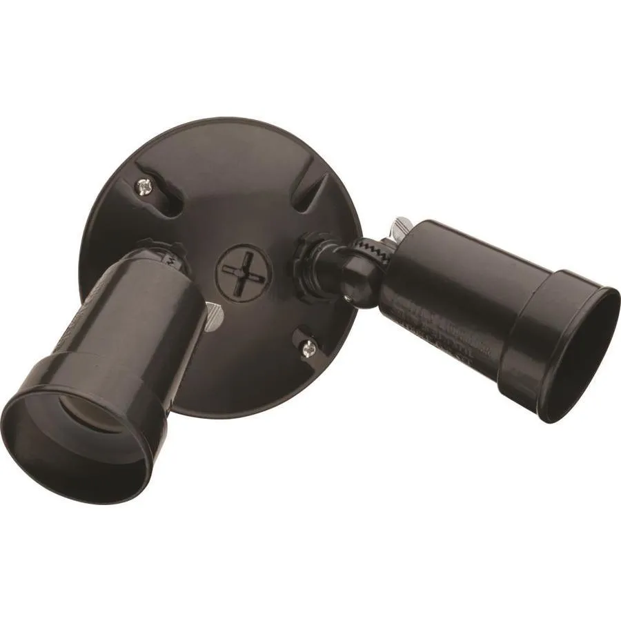 Lithonia Lighting 3.25-in 2-Head Incandescent Bronze Switch-Controlled Flood Light, photo 2 of 5