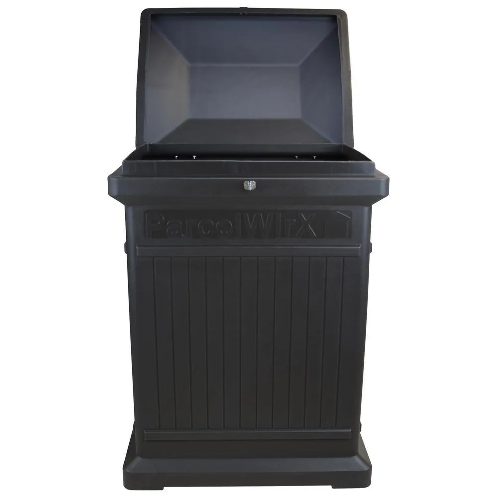 ParceWirx Premium Vertical Architectural Graphite Delivery Drop Box Hinged Lid with Swinging Latch for Locking, photo 3 of 11