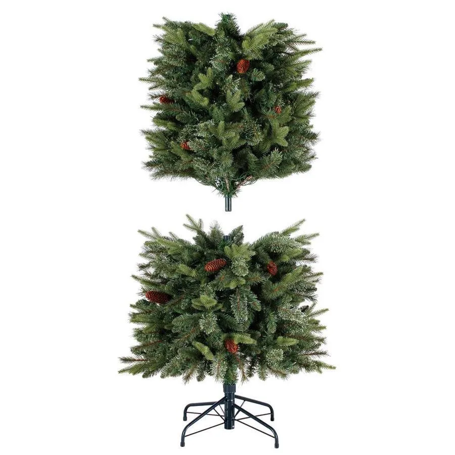 Holiday Living 7-ft Hayden Pine Pre-Lit Slim Artificial Christmas Tree with 210 Constant White Clear Incandescent Lights, photo 3 of 8
