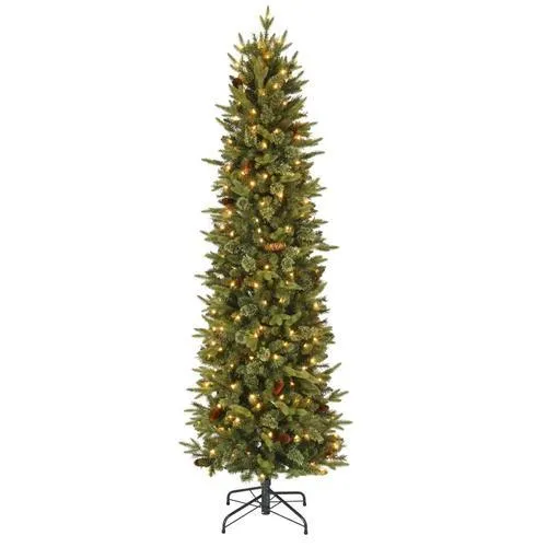 Holiday Living 7-ft Hayden Pine Pre-Lit Slim Artificial Christmas Tree with 210 Constant White Clear Incandescent Lights, photo 8 of 8