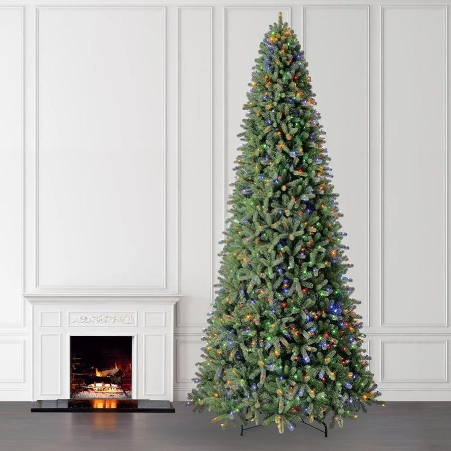 Holiday Living 12-ft Douglas Fir Pre-Lit Traditional Artificial Christmas Tree with 1200 Color Changing Color Changing LED Lights, photo 4 of 16
