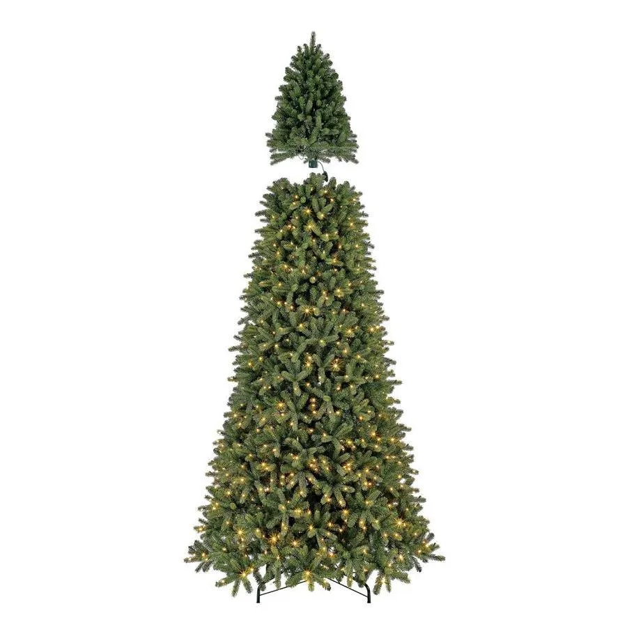 Holiday Living 12-ft Douglas Fir Pre-Lit Traditional Artificial Christmas Tree with 1200 Color Changing Color Changing LED Lights, photo 10 of 16