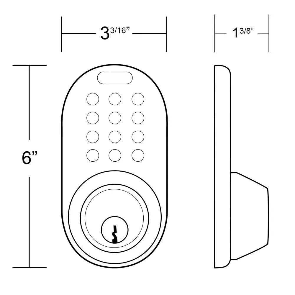 Satin Nickel Single Cylinder Electronic Touch Pad Deadbolt with Back-Lit Keypad, photo 5 of 11