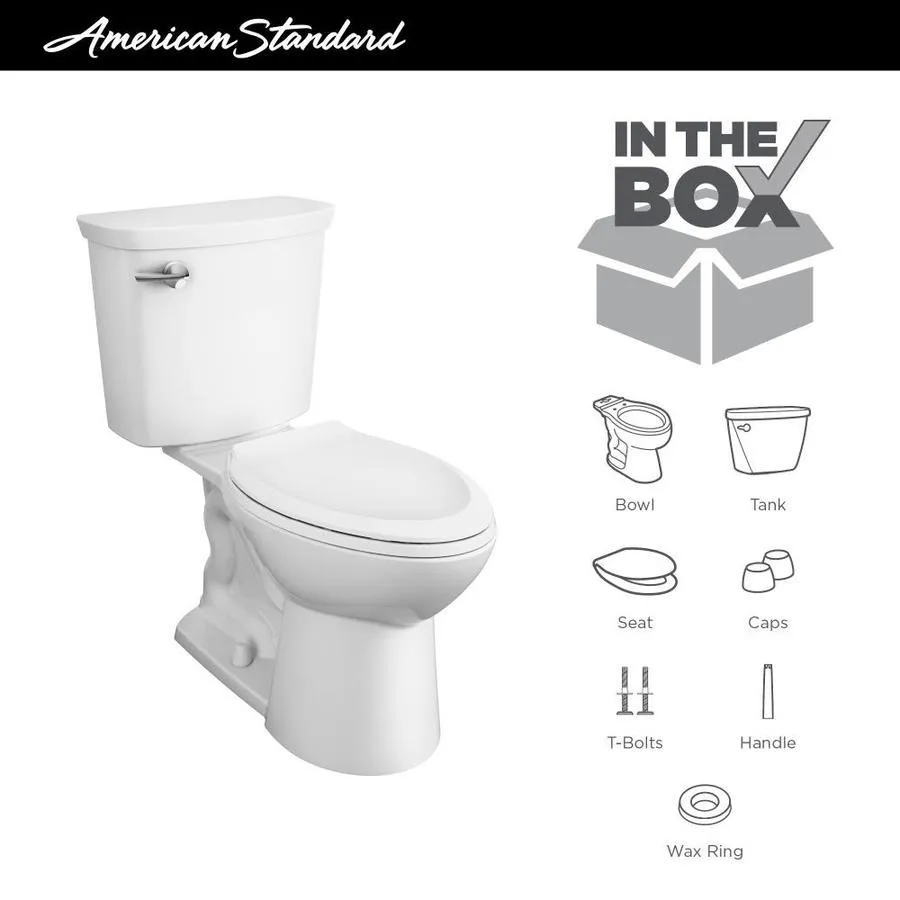 American Standard Homestead VorMax White WaterSense Elongated Chair Height 2-Piece Toilet, 12-in Rough-In (ADA Compliant), photo 4 of 17