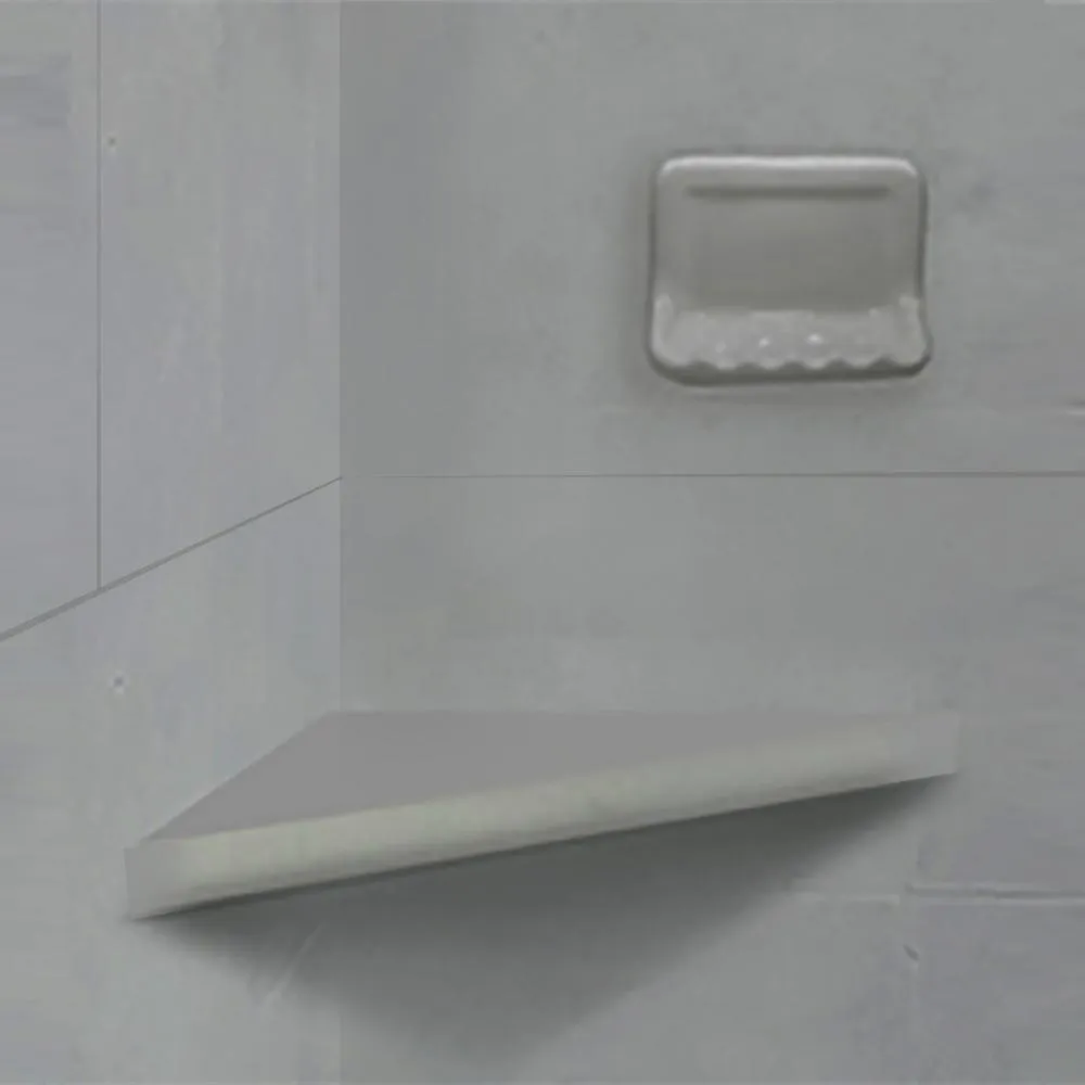 Newport Grand Hinged 42 in. x 48 in. x 80 in. Right-Hand Corner Shower Kit in Wet Cement and Black Pipe Hardware, photo 4 of 15