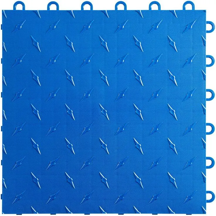 Swisstrax 12 in. W x 12 in. L Jet Black Diamondtrax Home Modular Polypropylene Flooring (50-Tile/Pack) (50 sq. ft.), photo 2 of 11