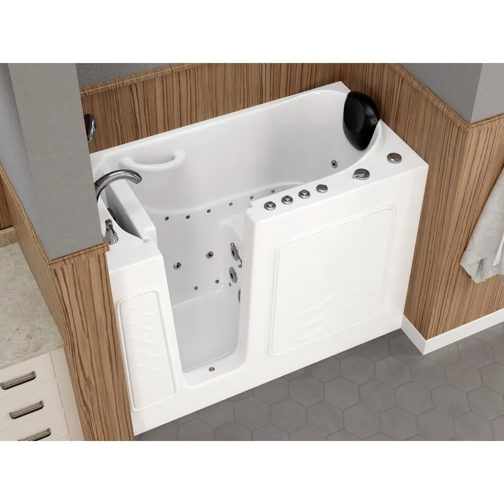 Universal Tubs Safe Premier 52.75 in. x 60 in. x 26 in. Left-Drain Walk-In Air and Whirlpool Bathtub in White, photo 5 of 17