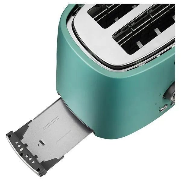 2-Slice Green Long Slot Toaster with Rack, photo 5 of 12