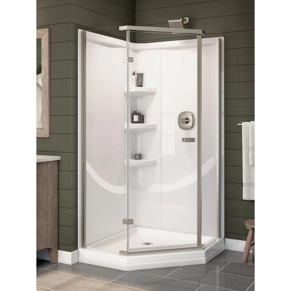 Portwood Single-Handle 5-Spray Tub and Shower Faucet with H2Okinetic in SpotShield Brushed Nickel (Valve Included), photo 12 of 16