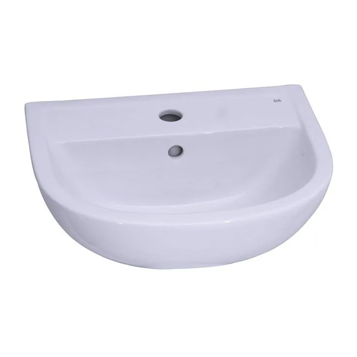 Barclay Products Compact 450 18 in. Pedestal Combo Bathroom Sink with 1 Faucet Hole in White, photo 7 of 7