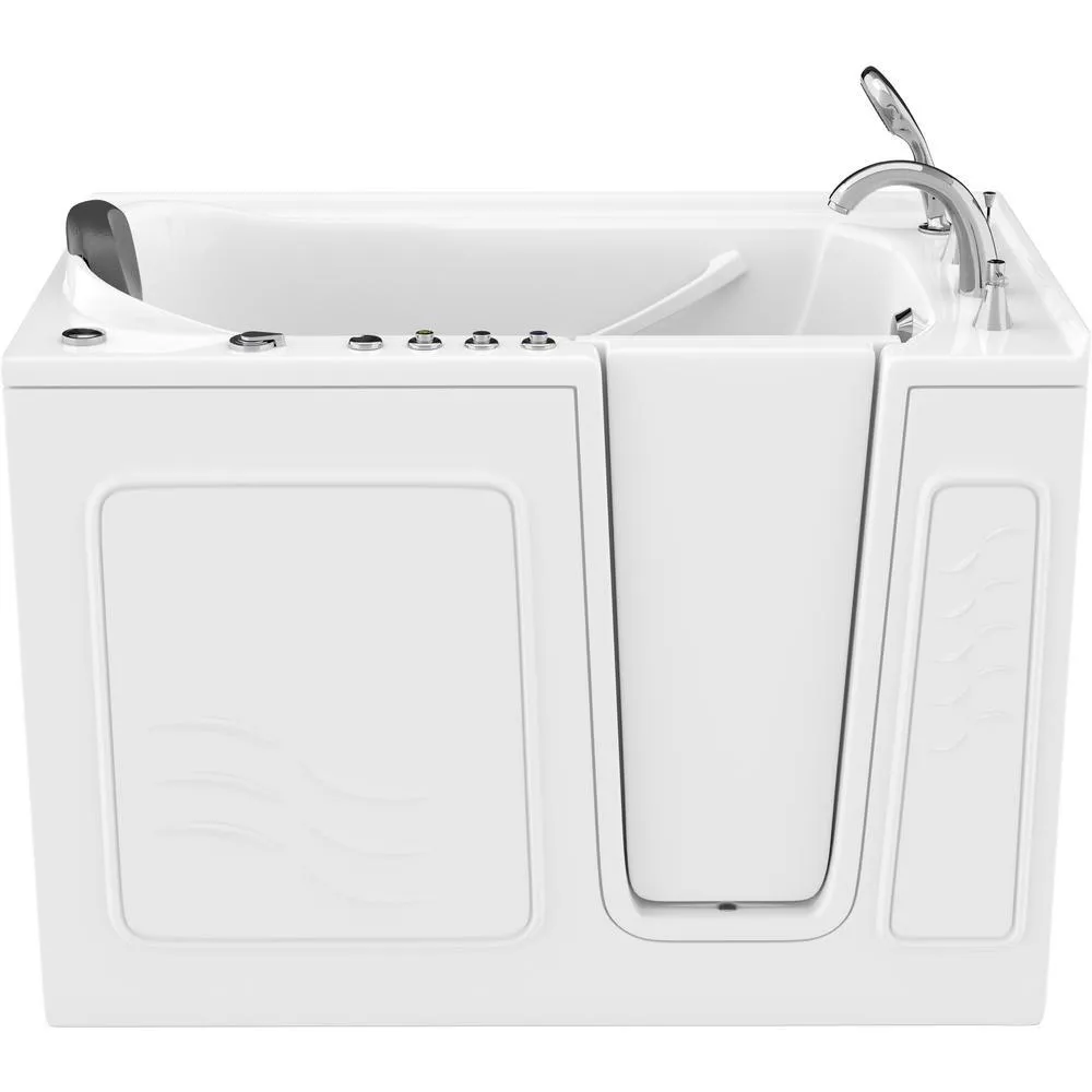 Universal Tubs Safe Premier 52.3 in. x 60 in. x 30 in. Right Drain Walk-in Air and Whirlpool Bathtub in White, photo 7 of 16