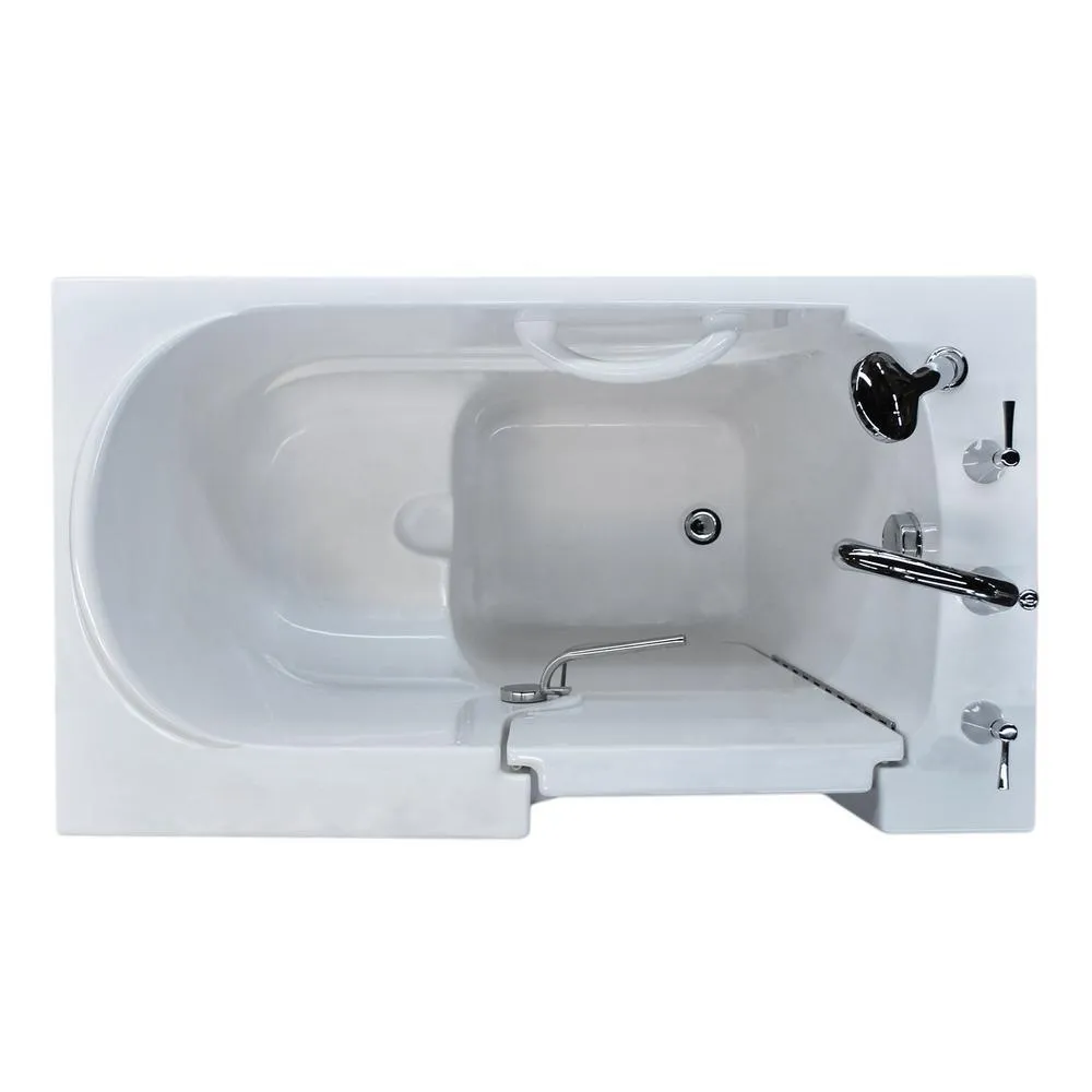 Universal Tubs 45.75 in. Walk-In Non-Whirlpool Bathtub in White with 1.28 GPF Single Flush Toilet, photo 6 of 9