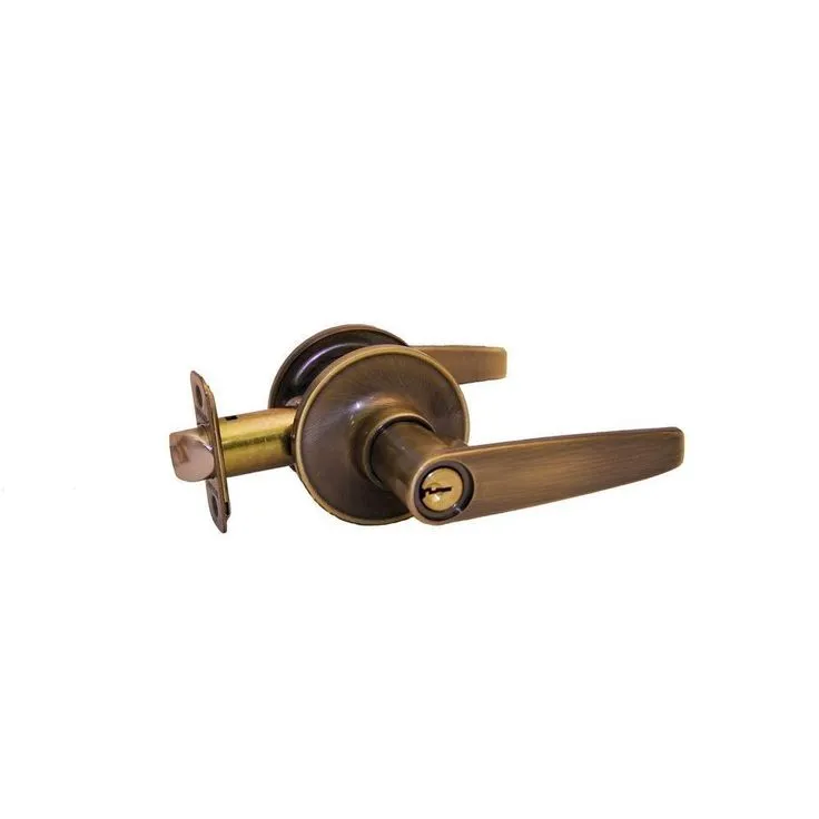 Olympic Stainless Steel Keyed Entry Door Lever Lock, photo 3 of 5