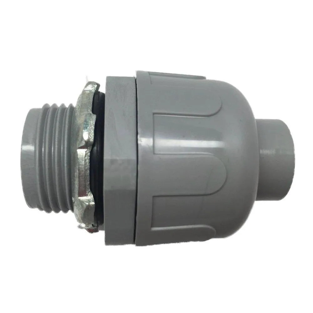 HYDROMAXX (100-Pack) 3/4 in. Dia Liquid Tight Non Metallic Electrical PVC Conduit Straight Fitting Connector, photo 5 of 6