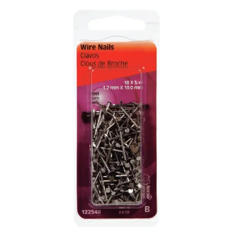 18 Ga. 3/4 in. Bright Steel Wire Nails, 2 oz
