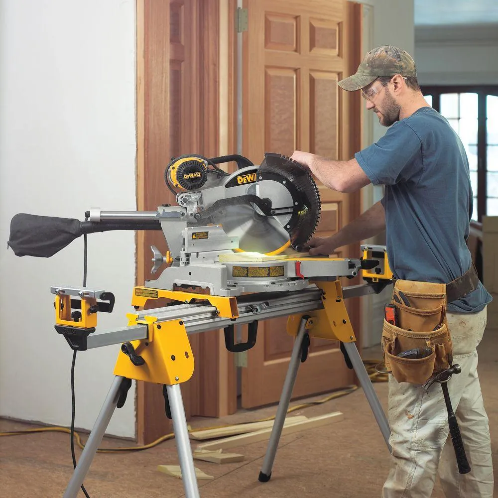 DEWALT 15 Amp Corded 12 in. Sliding Miter Saw with Bonus Heavy-Duty Miter Saw Stand, photo 12 of 14
