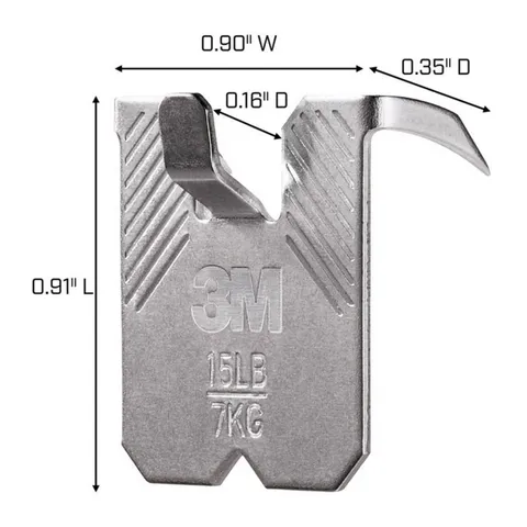 Claw Silver Drywall Picture Hanger, 15 lb Capacity, 5 Pack