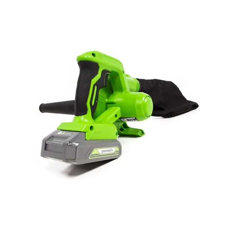 Greenworks 90 MPH/180 CFM 24-Volt Shop Blower, 2Ah USB Battery and Charger Included SBL24B211, photo 4 of 6