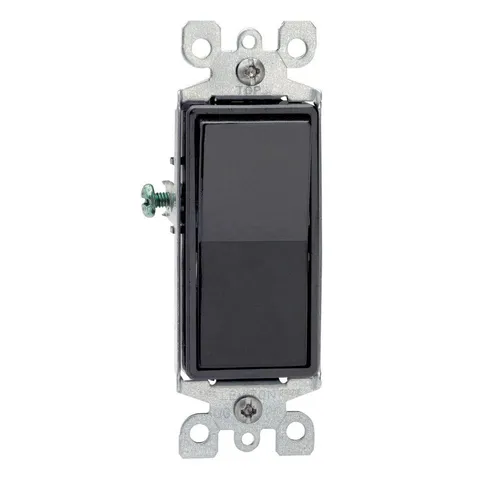 Decora 15 Amp 3-Way Switch, Black