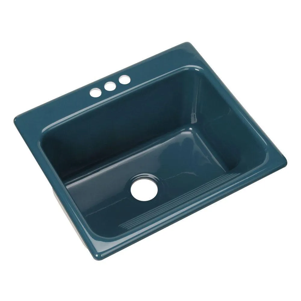 Kensington Drop-In Acrylic 25 in. 3-Hole Single Bowl Utility Sink in Ice Grey, photo 4 of 18