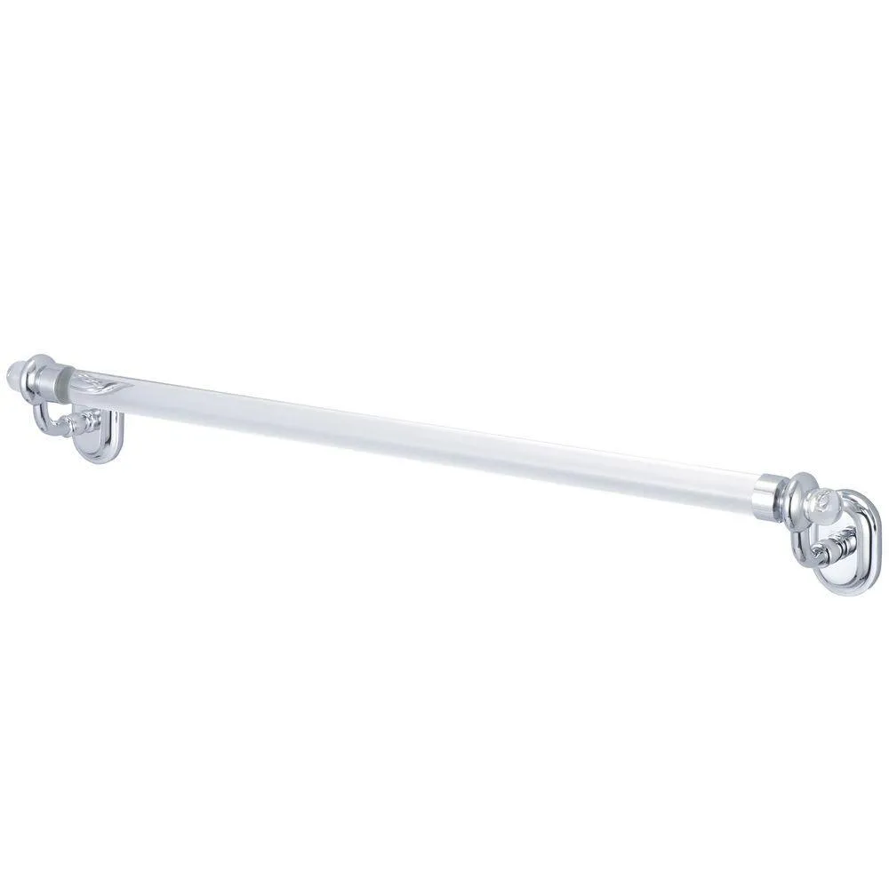 Glass Series 24 in. Towel Bar in Brushed Nickel, photo 4 of 4