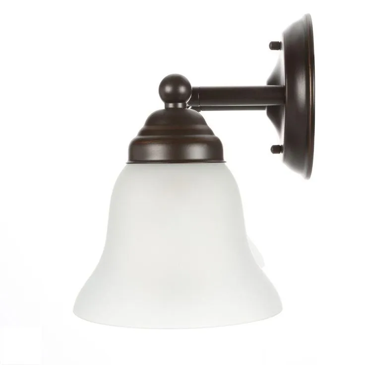 Ashhurst 2-Light Oil Rubbed Bronze Vanity Light with Frosted Glass Shades, photo 4 of 11