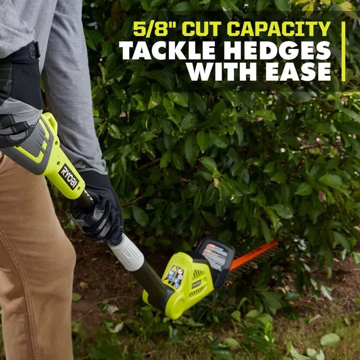 RYOBI 18 in. 40-Volt Lithium-Ion Cordless Pole Hedge Trimmer with 2.0 Ah Battery and Charger Included, photo 8 of 8